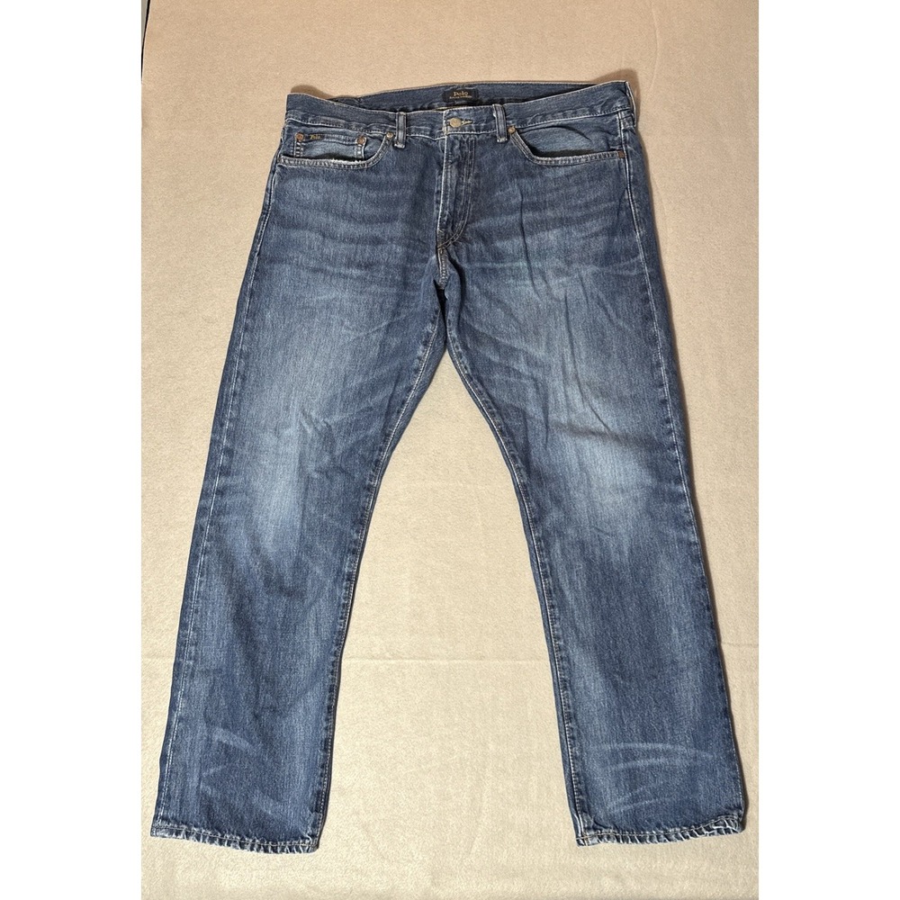 Polo Ralph Lauren Men's Straight Leg Jeans Blue Denim, Medium Wash, Size 36x30
